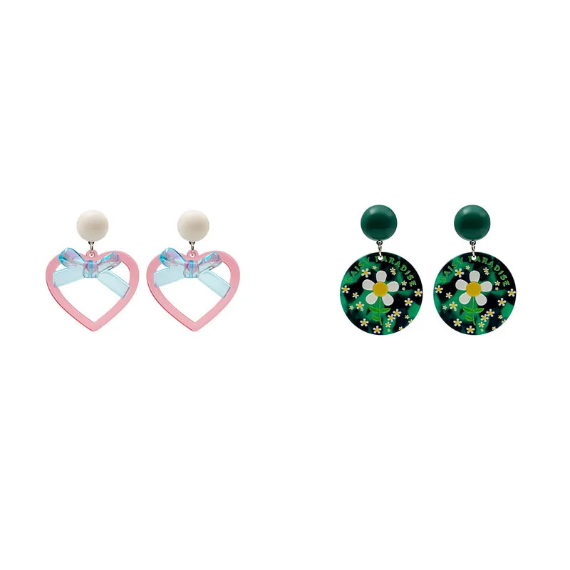 Trendy Vintage Round Flower Bowknot Heart Earrings For Women Girls Retro Geometric Charms Acrylic Stud Ear Jewelry Party Gifts
Trendy Vintage Round Flower Bowknot Heart Earrings For Women Girls Retro Geometric Charms Acrylic Stud Ear Jewelry Party Gifts
