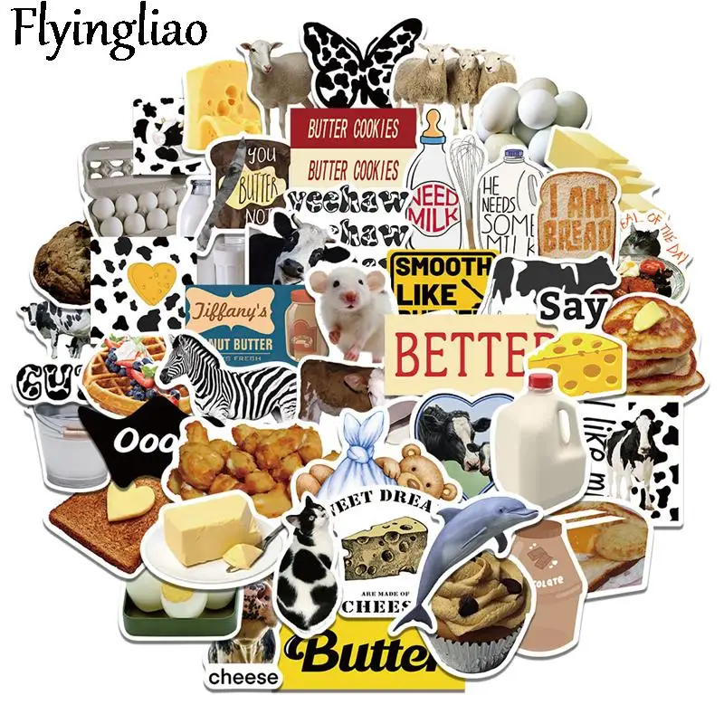 50pcs Cow Butter Scrapbooking Stickers Packs Waterproof Skateboard Luggage Motorcycle Guitar Graffiti Kid Toy decals pasters
50pcs Cow Butter Scrapbooking Stickers Packs Waterproof Skateboard Luggage Motorcycle Guitar Graffiti Kid Toy decals pasters
