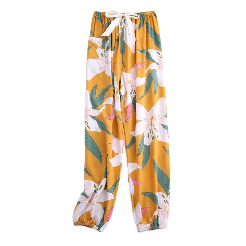 Cotton Silk Pajama Trousers Women'S Pants Spring Summer Large Loose Pregnant Women Can Wear Baggy Lantern Printing Longs Pyjamas
Cotton Silk Pajama Trousers Women'S Pants Spring Summer Large Loose Pregnant Women Can Wear Baggy Lantern Printing Longs Pyjamas