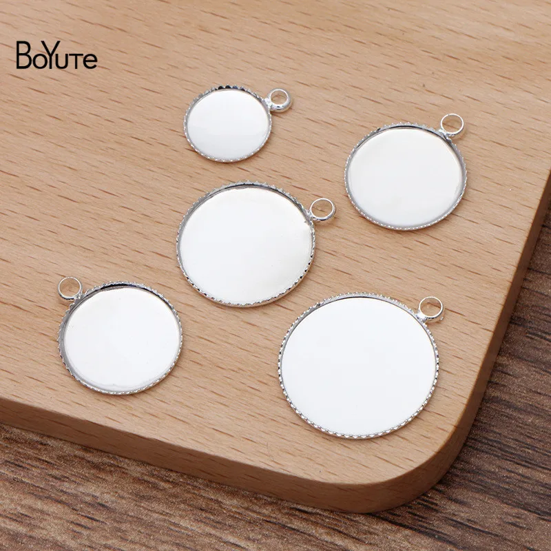 BoYuTe Custom Made (200 Pieces/Lot) Round 12-14-16-18-20MM Silver Plated Pendant Base Setting Diy Blank Tray Jewelry Accessories
BoYuTe Custom Made (200 Pieces/Lot) Round 12-14-16-18-20MM Silver Plated Pendant Base Setting Diy Blank Tray Jewelry Accessories