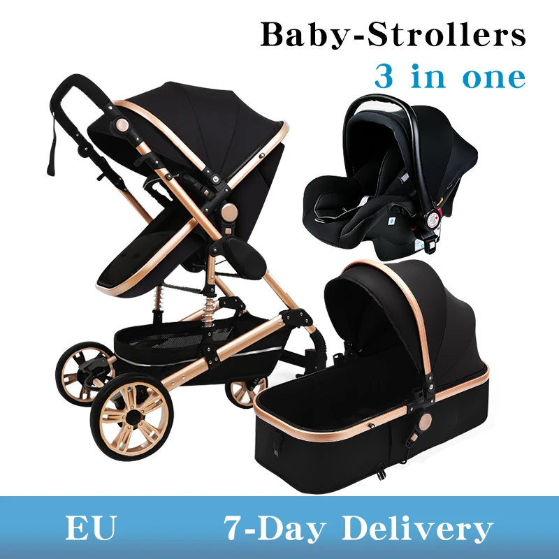 3 in 1 Baby Stroller High Landscape Stroller Luxury Newborn Baby Strollers Folding Strollers Baby Trolley Baby Pram
3 in 1 Baby Stroller High Landscape Stroller Luxury Newborn Baby Strollers Folding Strollers Baby Trolley Baby Pram