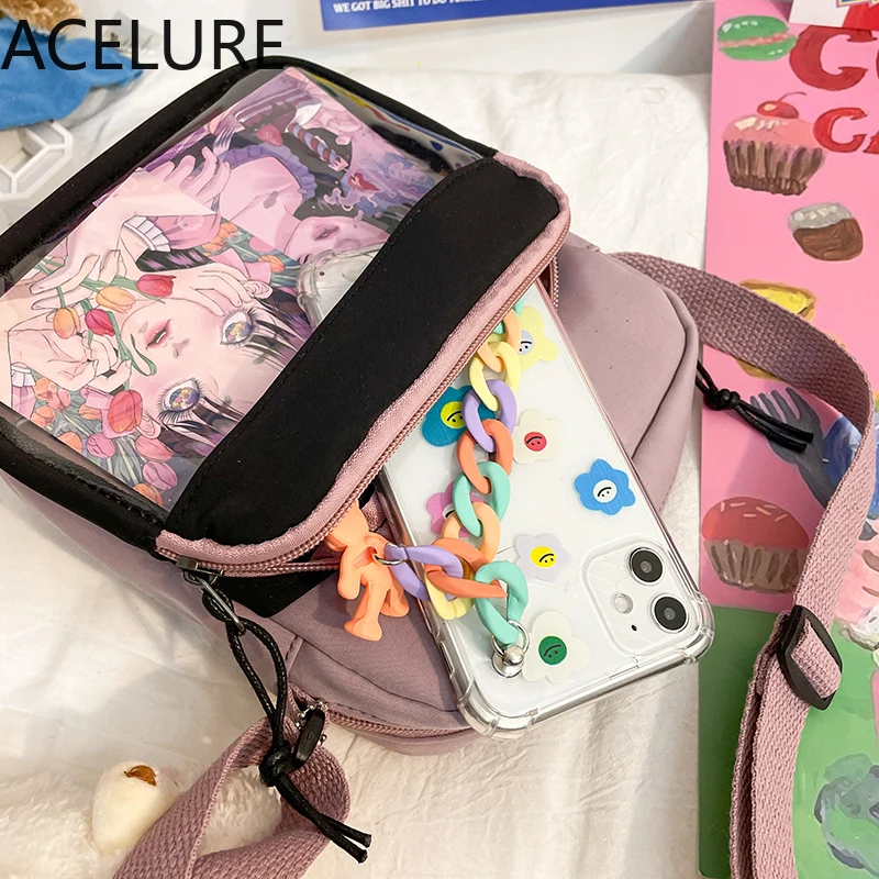 ACELURE New Japanese Harajuku Style Shoulder Bag Fashion Dark Cute Girl Transparent Small Bag Student Funny Crossbody Bags Purse
ACELURE New Japanese Harajuku Style Shoulder Bag Fashion Dark Cute Girl Transparent Small Bag Student Funny Crossbody Bags Purse