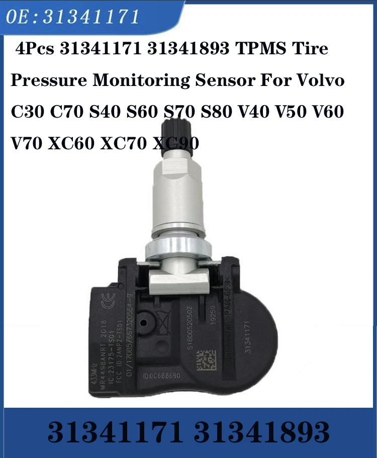 4 шт. 31341171 31341893 TPMS датчик давления в шинах для Volvo C30 C70 S40 S60 S70 S80 V40 V50 V60 V70 XC60 XC70 XC90
4 шт. 31341171 31341893 TPMS датчик давления в шинах для Volvo C30 C70 S40 S60 S70 S80 V40 V50 V60 V70 XC60 XC70 XC90