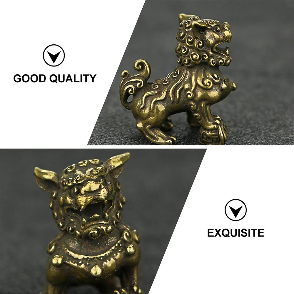 1 Pair Feng Shui Lion Decoration Brass Lion Adornment Tabletop Lion Ornament
1 Pair Feng Shui Lion Decoration Brass Lion Adornment Tabletop Lion Ornament