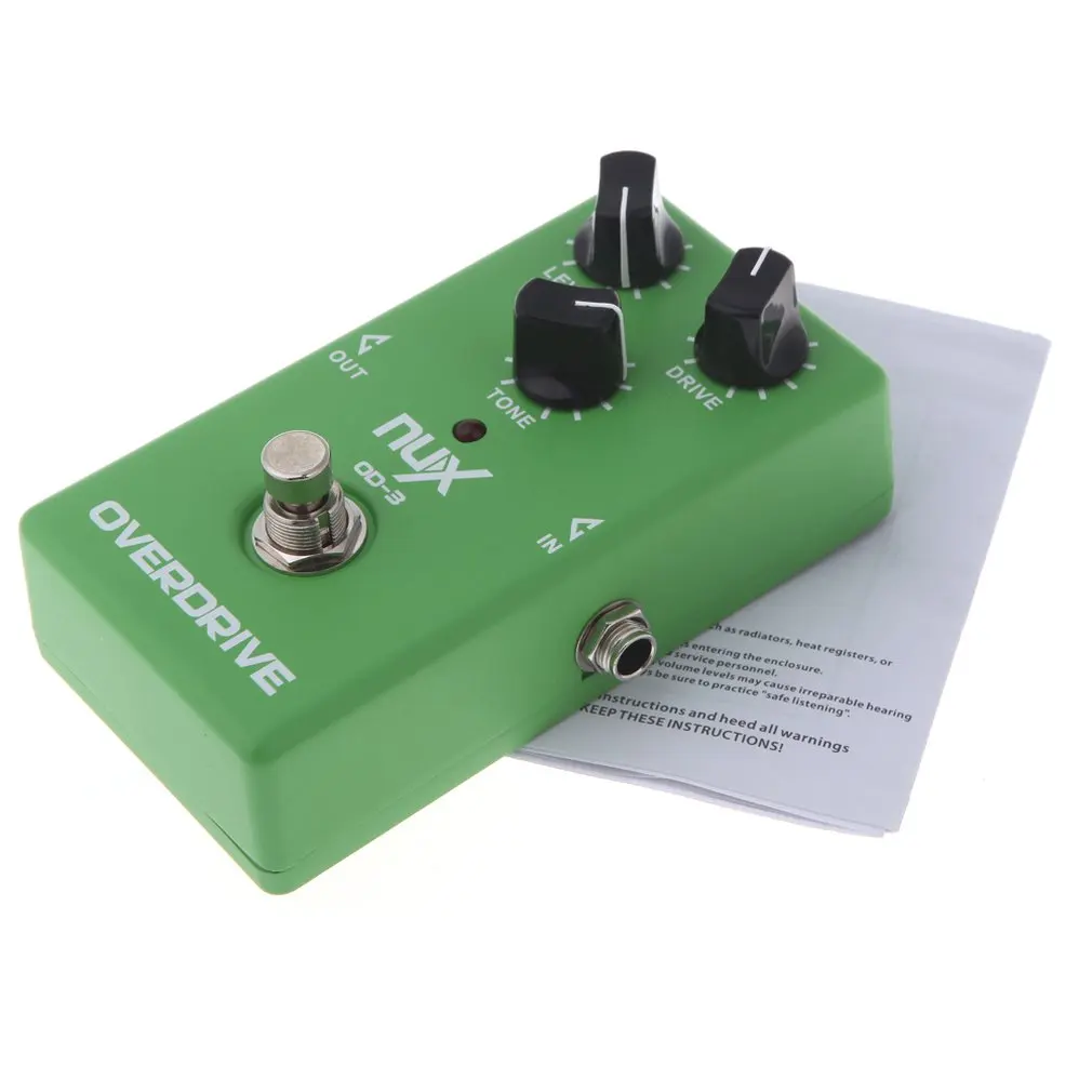 NUX OD-3 Overdrive Electric Guitar Effect Pedal True Bypass Warm tube natural overdrive sound High Quality | Спорт и развлечения