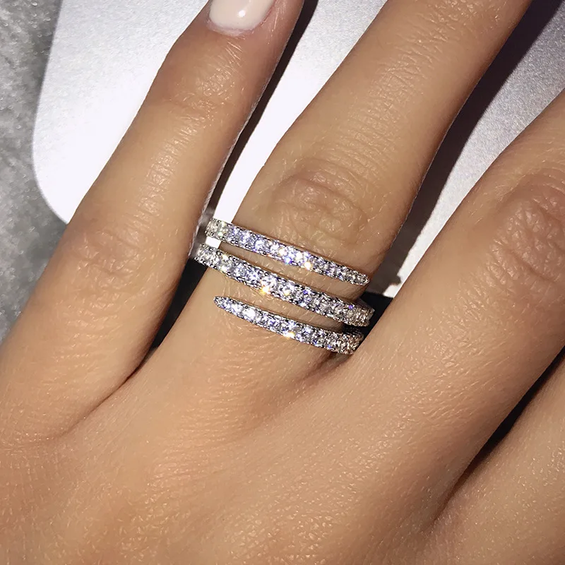 Simple Pave Cubic Zirconia Crystals Women's Ring Silver Color Fashion Jewelry New 2020
Simple Pave Cubic Zirconia Crystals Women's Ring Silver Color Fashion Jewelry New 2020