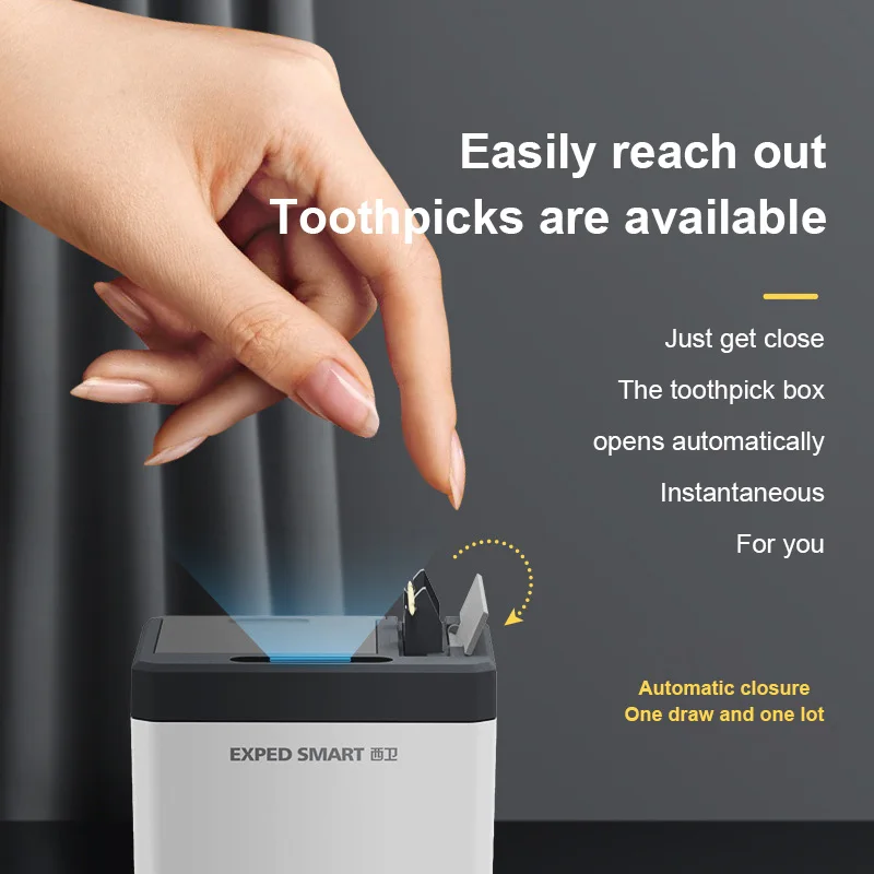 Electric Toothpick Holder Smart Infrared Sensor Automatically Eject The Toothpick Holder Usb/battery Charging Smart Home 
Electric Toothpick Holder Smart Infrared Sensor Automatically Eject The Toothpick Holder Usb/battery Charging Smart Home