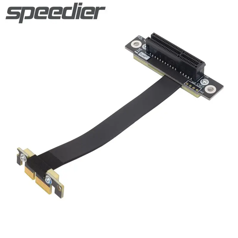 

Новый двойной 90-градусный прямоугольный PCI-Express 3,0x1 до x4 переходник высокоскоростной PCIe Графический удлинитель Кабель GEN3.0 удлинитель
