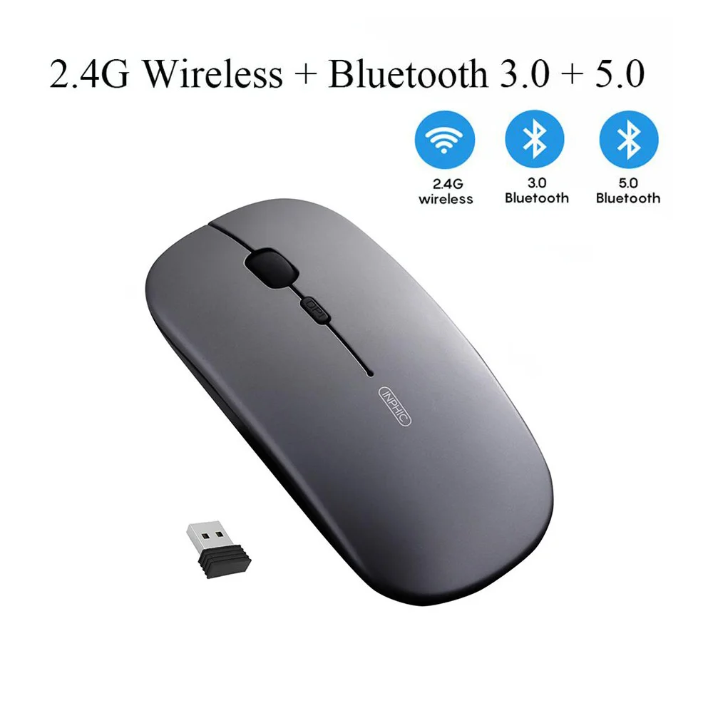 Wireless Mouse 6 buttons Mute Gaming Mouse Bluetooth compatibility 5.0 USB Gamer Mouse 1600DPI Support Multiple Systems mouse
Wireless Mouse 6 buttons Mute Gaming Mouse Bluetooth compatibility 5.0 USB Gamer Mouse 1600DPI Support Multiple Systems mouse