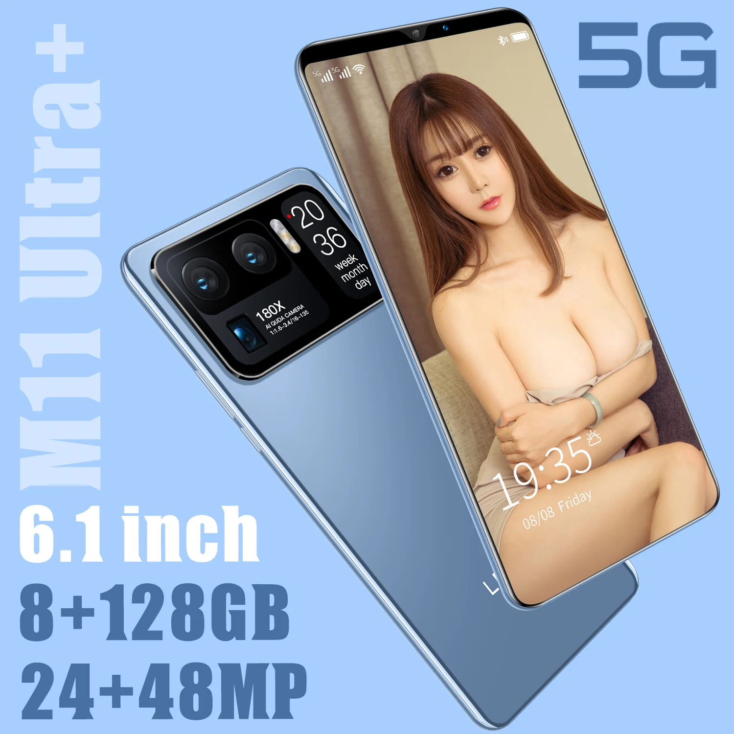 XIAO M11 Ultra+ Cheap Smartphones 16+512GB 24+48MP 4G LTE 5G 6.1 Inch Fingerprint ID Andriod 10.0 Deca Core Mobile Cell Phones
XIAO M11 Ultra+ Cheap Smartphones 16+512GB 24+48MP 4G LTE 5G 6.1 Inch Fingerprint ID Andriod 10.0 Deca Core Mobile Cell Phones