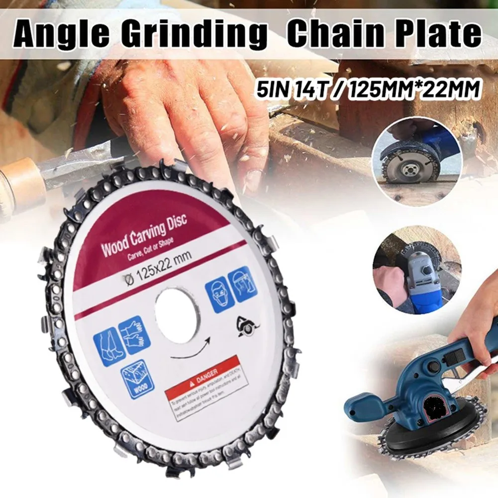 125MM*22MM Grinder Chainsaw Disc 14-Teeth Steel Chainsaw Blade Wood Carving For Cutting Of Hardwood Softwood Tool Accessories
125MM*22MM Grinder Chainsaw Disc 14-Teeth Steel Chainsaw Blade Wood Carving For Cutting Of Hardwood Softwood Tool Accessories