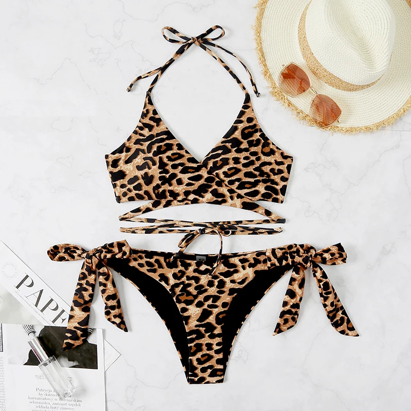2022 Summer New Arrival Women Leopard Print Two Piece Swimsuit Sexy Bikini Set Bandage Swimwear Bathing Suit Beachwear
2022 Summer New Arrival Women Leopard Print Two Piece Swimsuit Sexy Bikini Set Bandage Swimwear Bathing Suit Beachwear