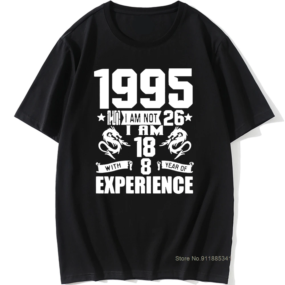 Funny Made In 1995 26th Birthday Gift Print Joke T-shirt 26 Years Awesome Husband Casual Short Sleeve Cotton T Shirts Men
Funny Made In 1995 26th Birthday Gift Print Joke T-shirt 26 Years Awesome Husband Casual Short Sleeve Cotton T Shirts Men