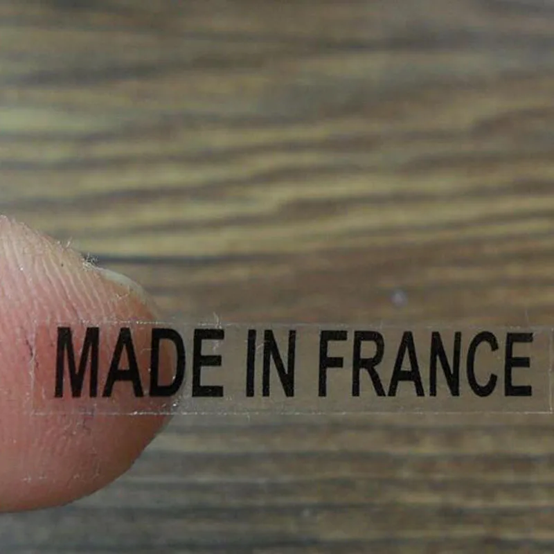 

1000pcs 6X28mm the transparent label MADE IN FRANCE/SPAIN/GERMANY/RUSSIA/ITALY stickers