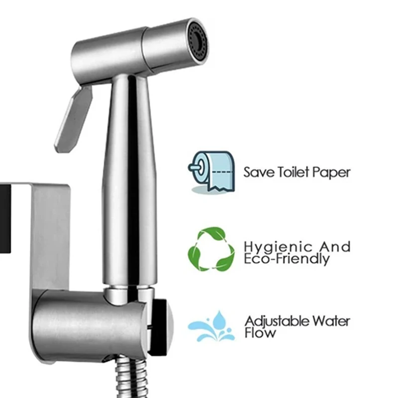 Hand Held Toilet Bidet Sprayer Hose Kit Easy to Install Shower Head Hose Set New DNJ998
Hand Held Toilet Bidet Sprayer Hose Kit Easy to Install Shower Head Hose Set New DNJ998
