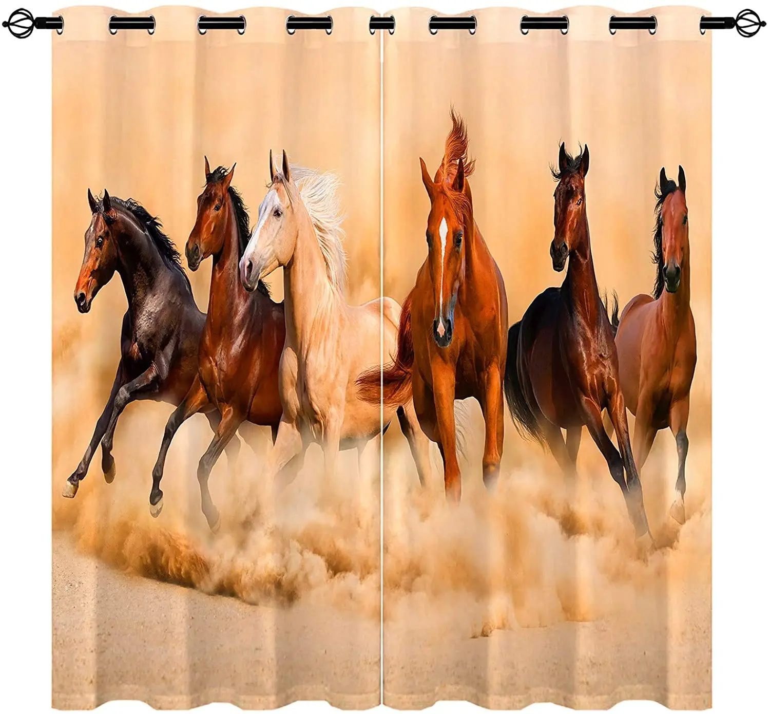 Living Room Decoration Blackout Curtains Farm Running Strong Horses Double Bedroom Living Room Luxury Curtains 
Living Room Decoration Blackout Curtains Farm Running Strong Horses Double Bedroom Living Room Luxury Curtains