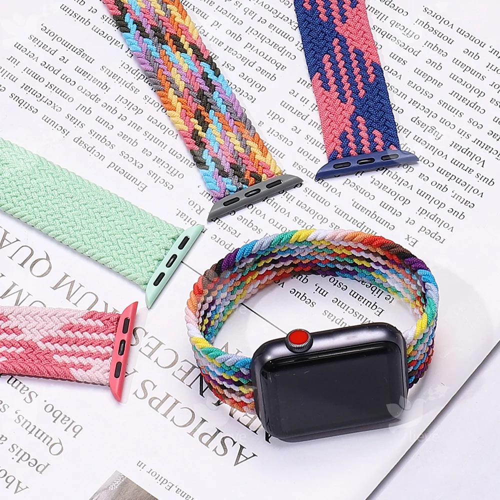 Nylon Braided Loop Strap For Apple Watch 6 Se 5 Band 44mm 40 42 38mm Smartwatch Elastic Belt Bracelet for iWatch Series 54321
Nylon Braided Loop Strap For Apple Watch 6 Se 5 Band 44mm 40 42 38mm Smartwatch Elastic Belt Bracelet for iWatch Series 54321