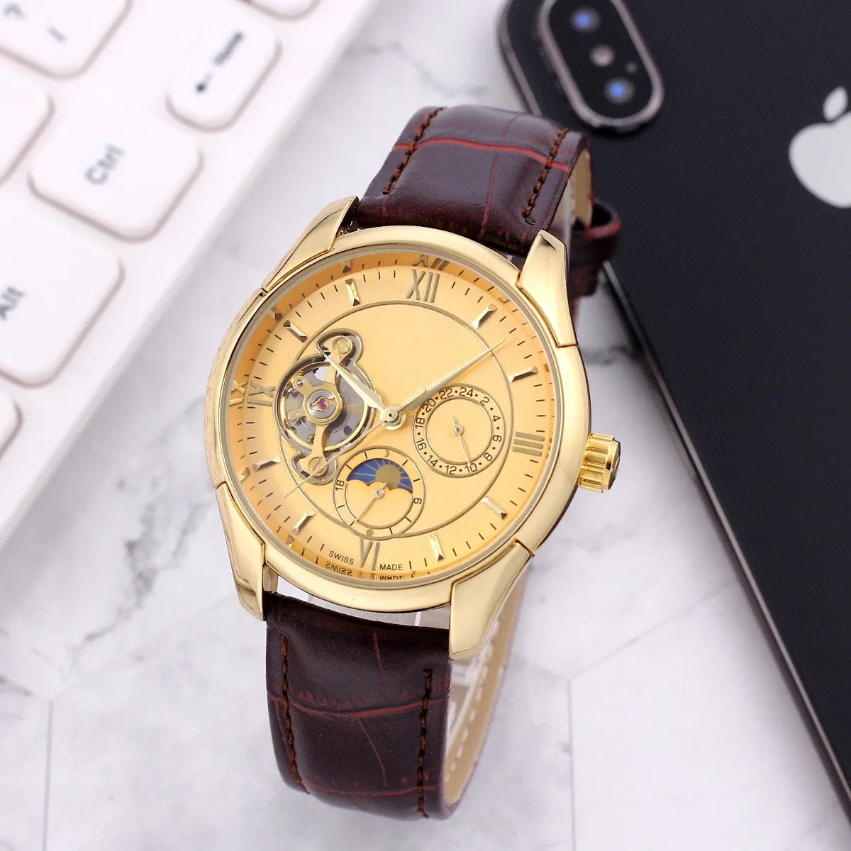 2021 new men's fashion personalized business men's mechanical wristwatch automatic wristwatch waterproof watch
2021 new men's fashion personalized business men's mechanical wristwatch automatic wristwatch waterproof watch