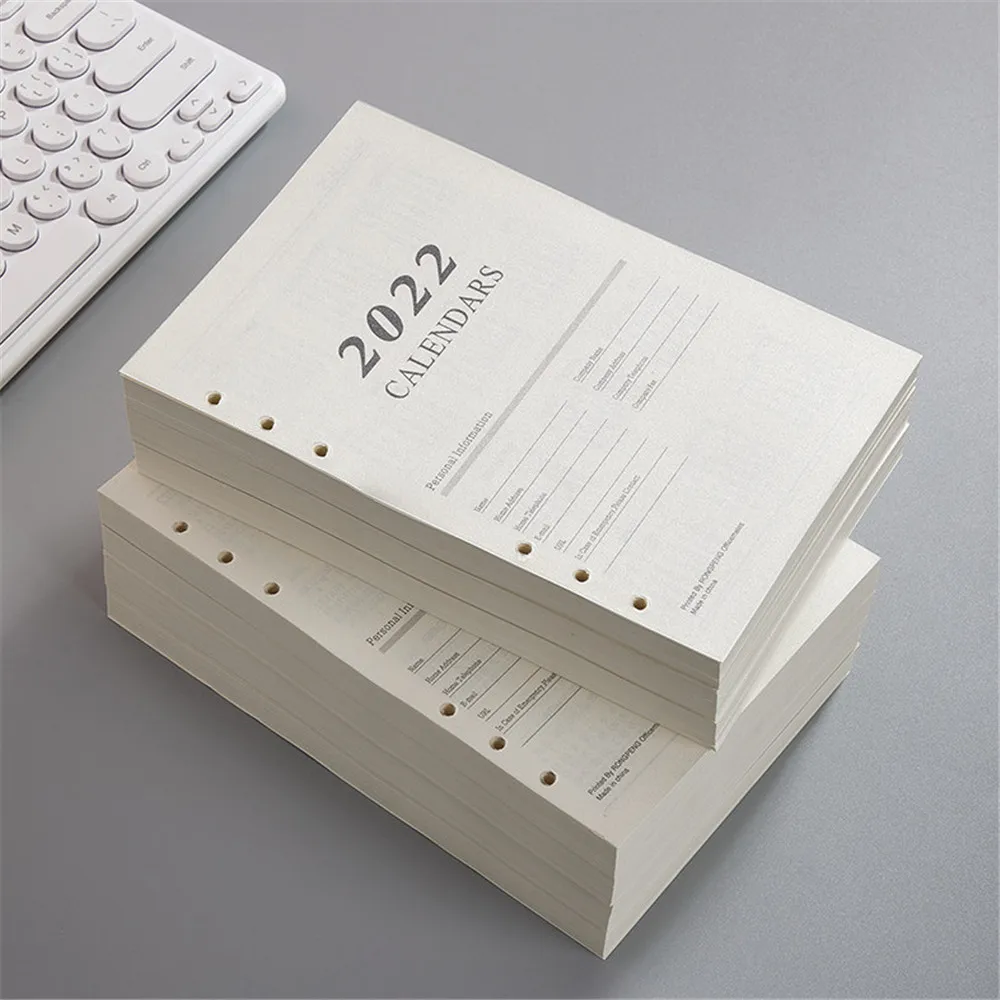 A5 2022 Journal Agenda Plannner Notebook Insert Refills 6 Holes Loose Leaf Spiral Ring Binder for Diary Inner Core Stationery
A5 2022 Journal Agenda Plannner Notebook Insert Refills 6 Holes Loose Leaf Spiral Ring Binder for Diary Inner Core Stationery