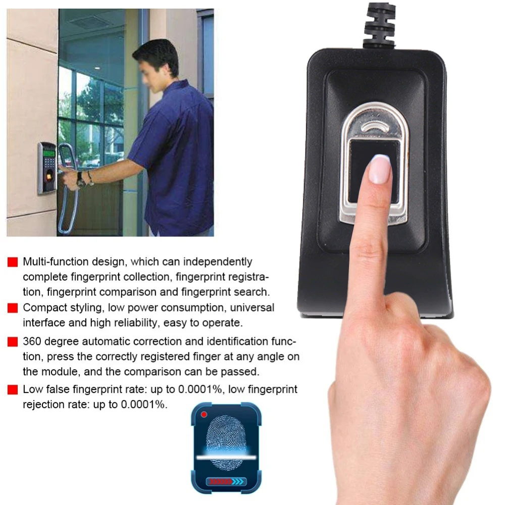 Compact USB Fingerprint Reader Scanner Reliable Biometric Access Control Attendance System fingerprint sensor lector de huella
Compact USB Fingerprint Reader Scanner Reliable Biometric Access Control Attendance System fingerprint sensor lector de huella