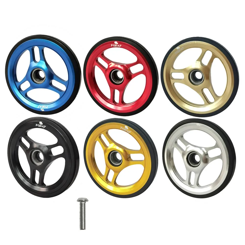 Folding Bike Easy Wheel For Brompton Aluminum Alloy Parking Easywheel Ultralight Sealed Bearing Push Wheels With M6 Bolts Parts
Folding Bike Easy Wheel For Brompton Aluminum Alloy Parking Easywheel Ultralight Sealed Bearing Push Wheels With M6 Bolts Parts