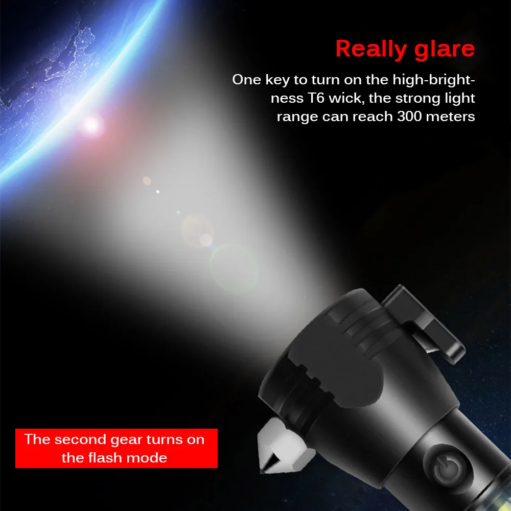 1Pcs 10 In 1 Solar Hammer USB charging Car Emergency Safety Hammer Car Window Breaker Emergency Escape Hammer Black
1Pcs 10 In 1 Solar Hammer USB charging Car Emergency Safety Hammer Car Window Breaker Emergency Escape Hammer Black