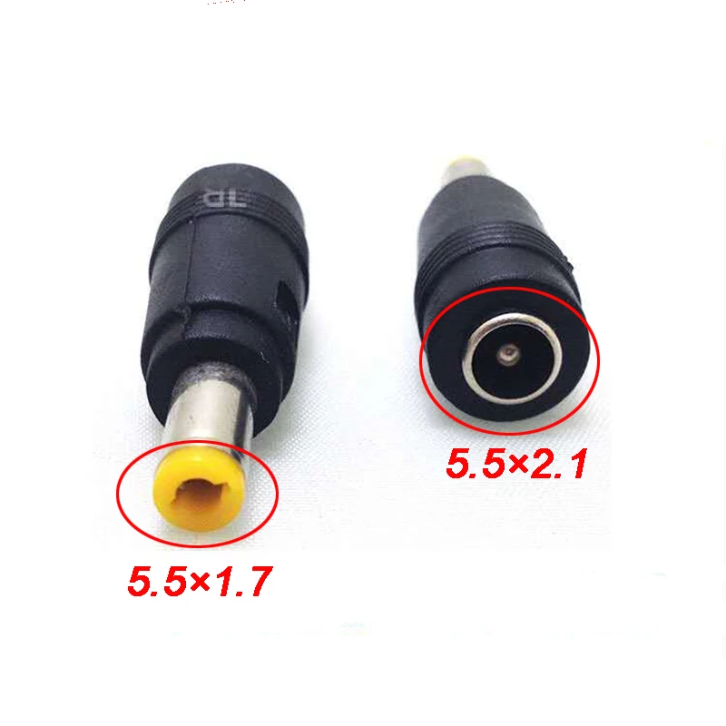 DALCAN 1PCS 5.5 x 2.1mm Female to 5.5 x 1.7mm Male DC Connector Power Adapter 180-degree 5.5 x2.1 to 5.5 x1.7 
DALCAN 1PCS 5.5 x 2.1mm Female to 5.5 x 1.7mm Male DC Connector Power Adapter 180-degree 5.5 x2.1 to 5.5 x1.7