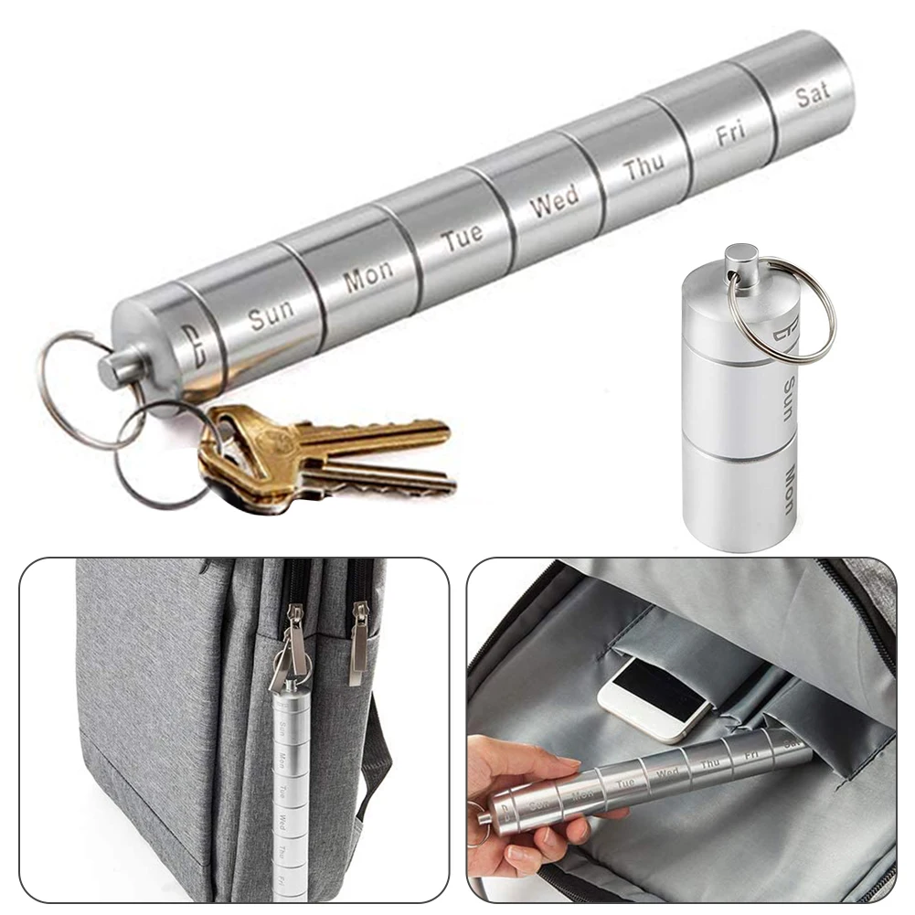 Waterproof Pill Box Metal Storage Weekly Pill Organizer Pill Box - 7 Day Sealed Medicine Bottle Key chain Outdoor Travel
Waterproof Pill Box Metal Storage Weekly Pill Organizer Pill Box - 7 Day Sealed Medicine Bottle Key chain Outdoor Travel