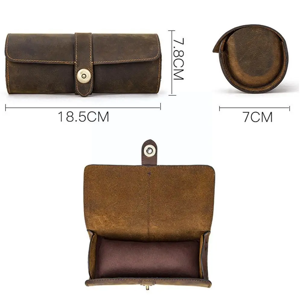 PU Wrist Watch Case Retro Cow Leather 3 Slot Watch Cases In Wristwatch Boxes Organizer Roll Slid Out Travel Handmade Watch A6M3 
PU Wrist Watch Case Retro Cow Leather 3 Slot Watch Cases In Wristwatch Boxes Organizer Roll Slid Out Travel Handmade Watch A6M3