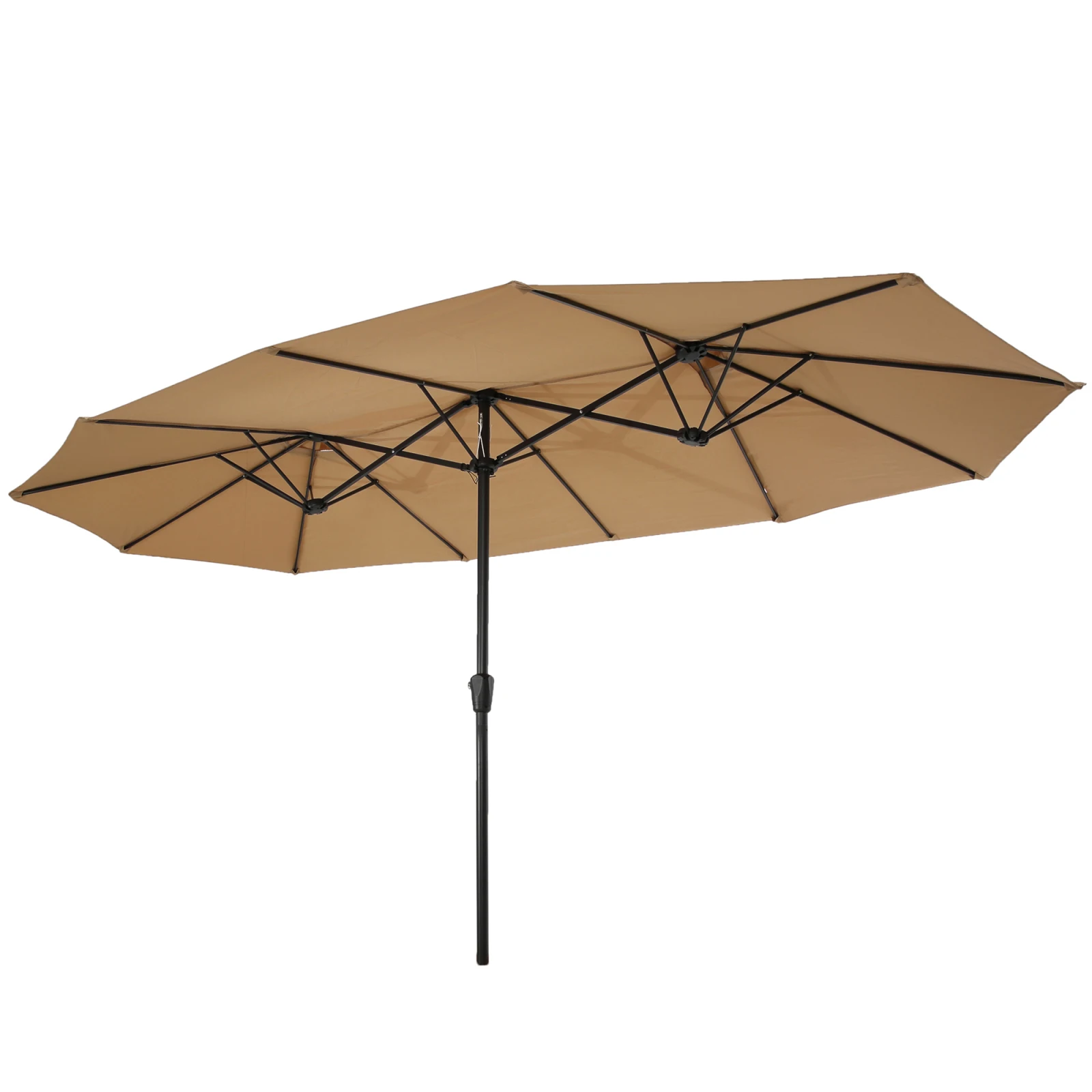 

Большой зонт от солнца 15 Х9 футов, садовый уличный зонтик с защитой от погодных условий, двусторонний прямоугольный, с качающейся перекладин...