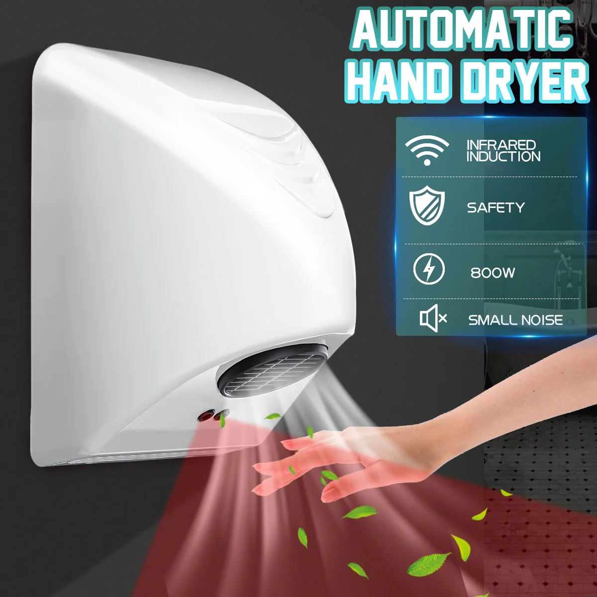 Warmtoo 800W Hand Dryer Home Hotel Commercial Hand Dryer Electric Automatic Induction Hands Drying Device Household Appliance
Warmtoo 800W Hand Dryer Home Hotel Commercial Hand Dryer Electric Automatic Induction Hands Drying Device Household Appliance