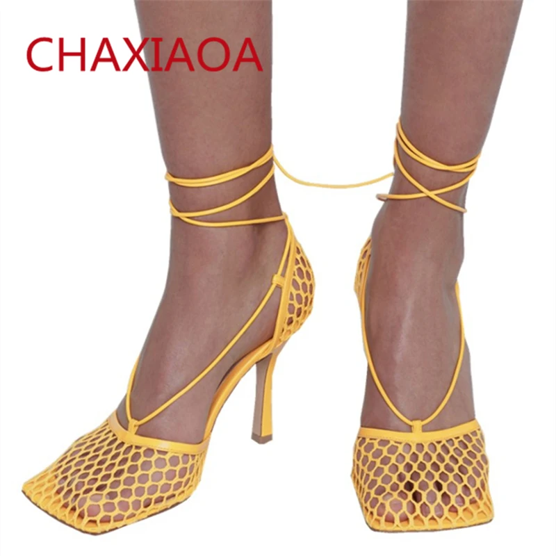 CHAXIAOA Mesh Breathable Women Summer Sandals Square Toe Cross-tied Sexy High Heels Female Trend Shoes Woman Gladiator Sandals 
CHAXIAOA Mesh Breathable Women Summer Sandals Square Toe Cross-tied Sexy High Heels Female Trend Shoes Woman Gladiator Sandals