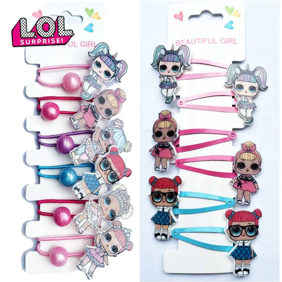 6 Pcs LOL Surprise Dolls Hairpin Rubber Band Hair Accessories Cartoon Resin Printing Accessories LOL Dolls Girls Headdress Set
6 Pcs LOL Surprise Dolls Hairpin Rubber Band Hair Accessories Cartoon Resin Printing Accessories LOL Dolls Girls Headdress Set