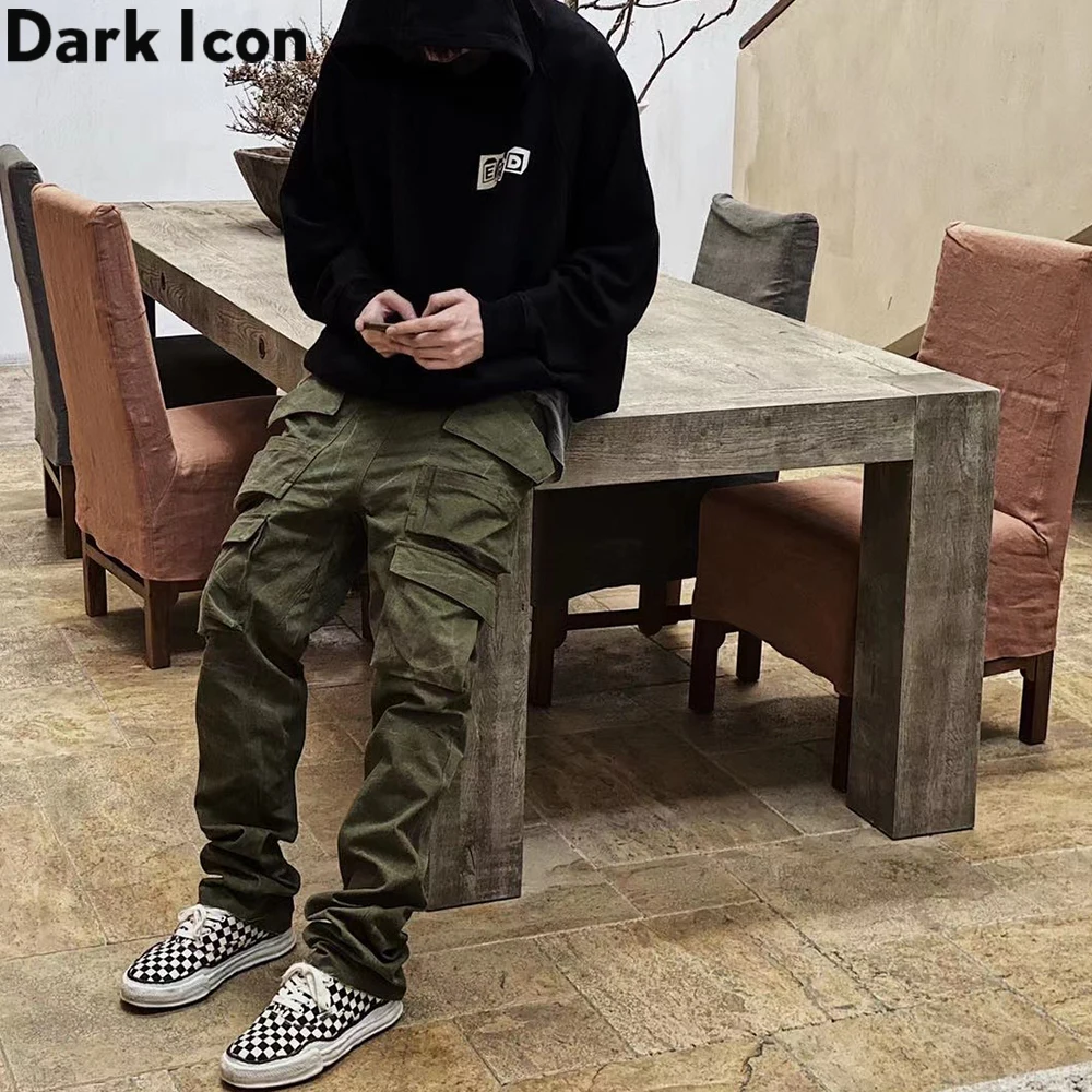 Dark Icon Multiple Pockets Unlock Leg Opening Cargo Pants Men High Street Army Green Men's Pants Black
Dark Icon Multiple Pockets Unlock Leg Opening Cargo Pants Men High Street Army Green Men's Pants Black