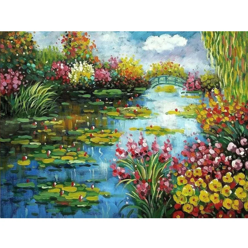 Square/Round Diamond Painting Small Bridge Water Garden 5D DIY Round Diamond Mosaic Flower Picture Rhinestone Embroidery Decorat
Square/Round Diamond Painting Small Bridge Water Garden 5D DIY Round Diamond Mosaic Flower Picture Rhinestone Embroidery Decorat