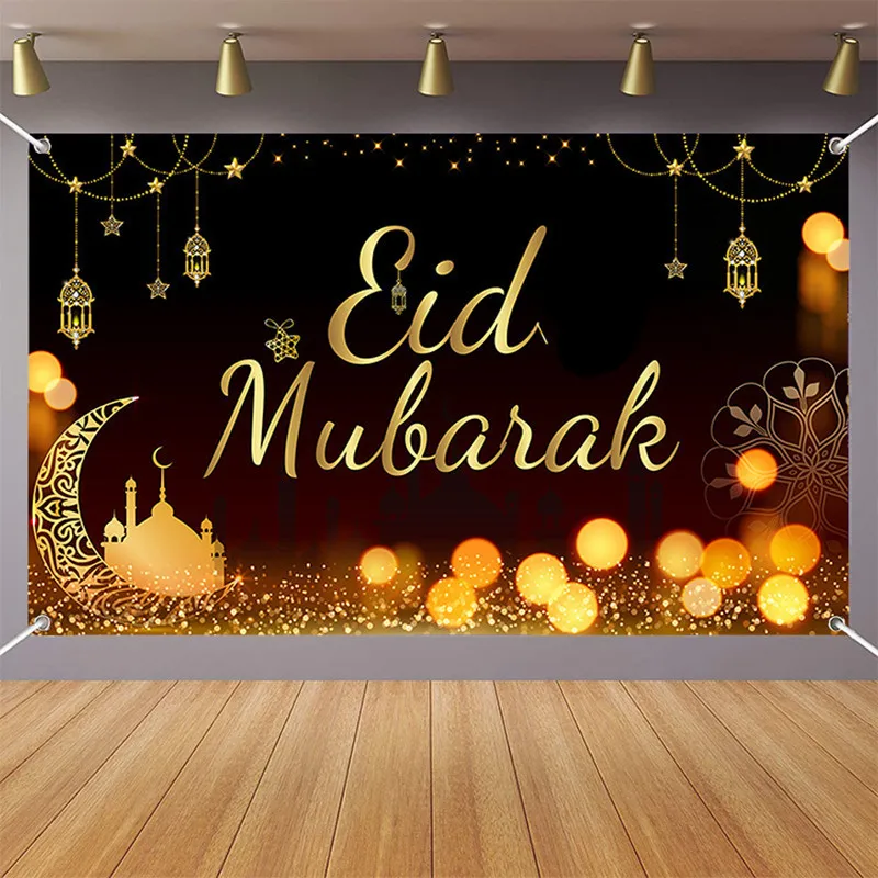 Black Gold Eid Mubarak Banner Bunting Ramadan Kareem Muslim Islamic Party Decor 2022 Ramadan Decorations for Home Eid al-Fitr
Black Gold Eid Mubarak Banner Bunting Ramadan Kareem Muslim Islamic Party Decor 2022 Ramadan Decorations for Home Eid al-Fitr