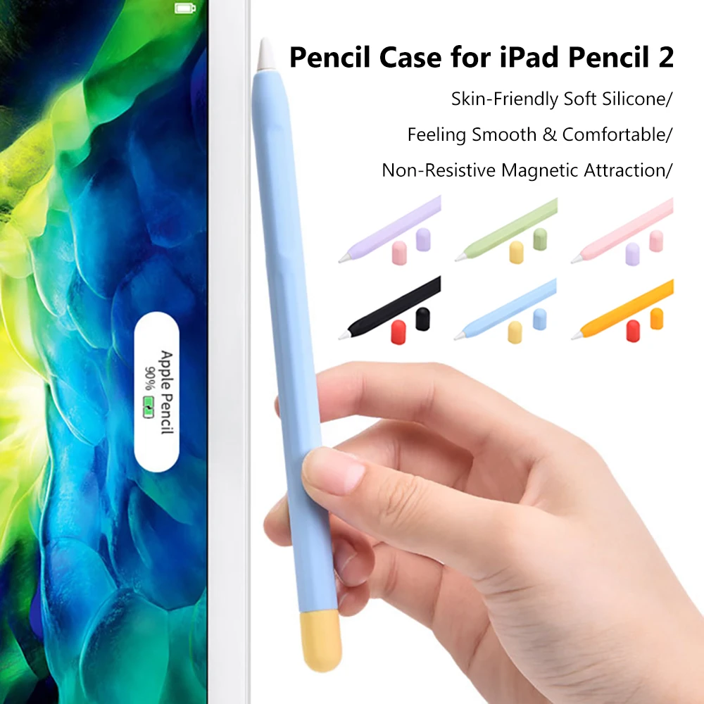

Силиконовый защитный чехол для Apple iPad Pencil 2 поколения, чехол, защитный чехол, аксессуары для корпуса Apple Pencil