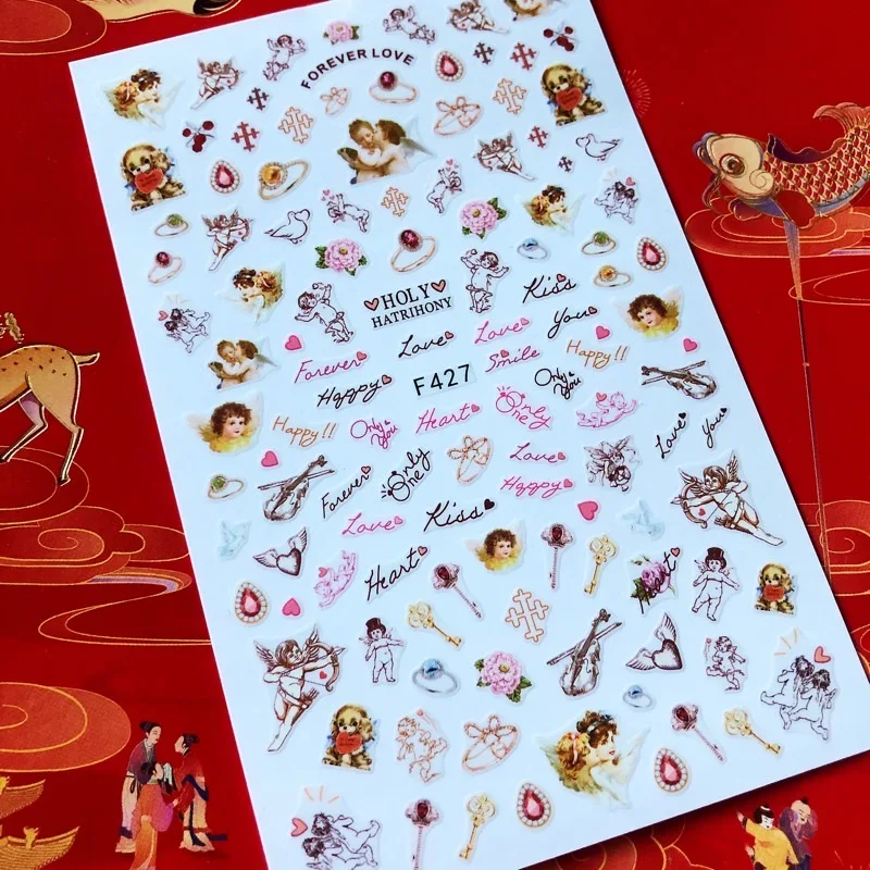 Cartoon angel cupid 3D Back glue Nail decal Nail sticker Nail decoration Nail art Nail tool Nail ornament
Cartoon angel cupid 3D Back glue Nail decal Nail sticker Nail decoration Nail art Nail tool Nail ornament