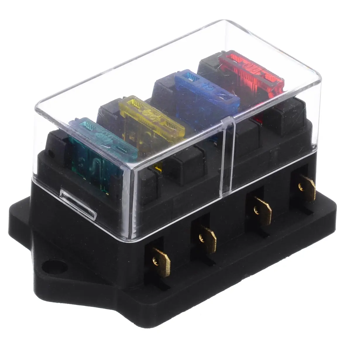 DC 12V 24V 4 Way Fuse Box 40A Circuit Car Trailer Auto Blade Fuse Box Block Holder ATC ATO Fuse Holder with 4 Fuses
DC 12V 24V 4 Way Fuse Box 40A Circuit Car Trailer Auto Blade Fuse Box Block Holder ATC ATO Fuse Holder with 4 Fuses