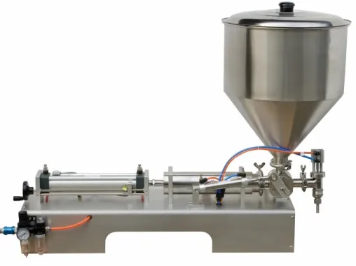 

stainless steel single head big hopper medical cream paste filling machine