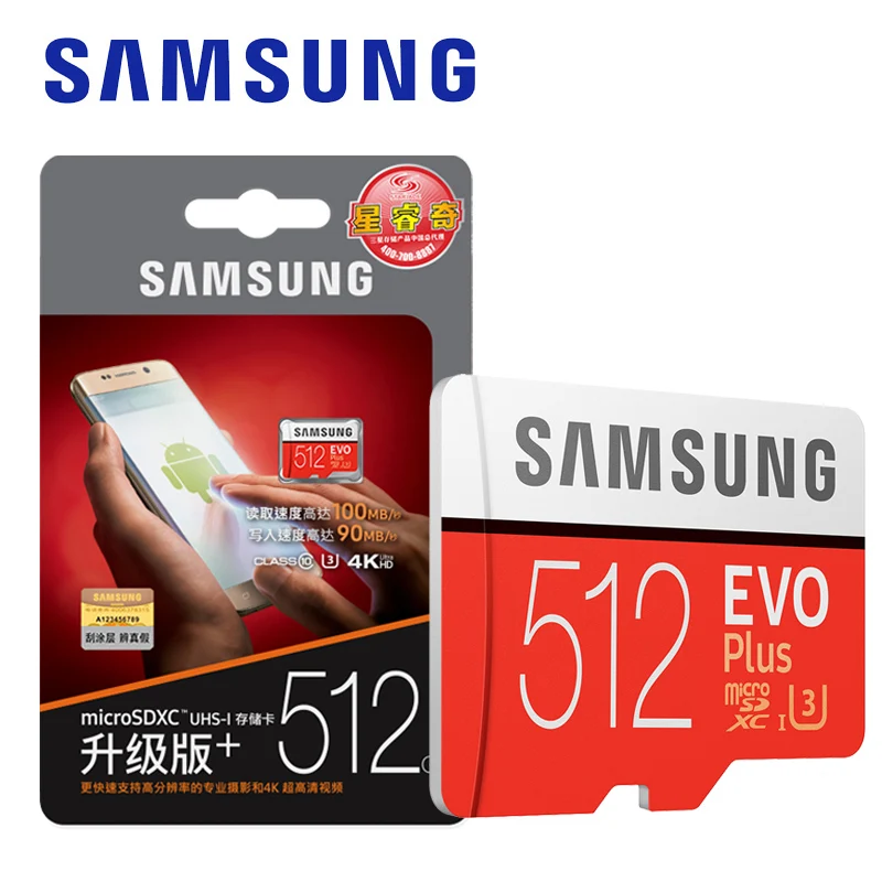 

SAMSUNG Microsd Card 64GB 128GB 256G 512GB 100Mb/s Class10 EVO Plus Micro SD 32g Cards Memory Card TF SDHC SDXC Mini Flash Drive