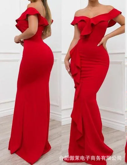 Spot women's lotus leaf strapless long skirt sexy one-shoulder slim dress long skirt sexy women
Spot women's lotus leaf strapless long skirt sexy one-shoulder slim dress long skirt sexy women