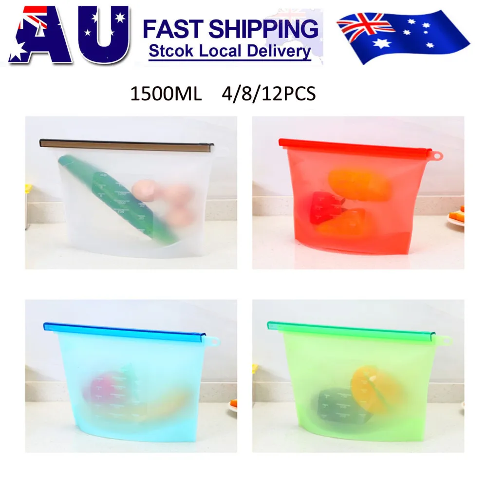 2PCS 1500ml Reusable Silicone Food Preservation Bag Airtight Seal Food Storage Container Versatile Cooking Bag Kitchen Cooking U
2PCS 1500ml Reusable Silicone Food Preservation Bag Airtight Seal Food Storage Container Versatile Cooking Bag Kitchen Cooking U