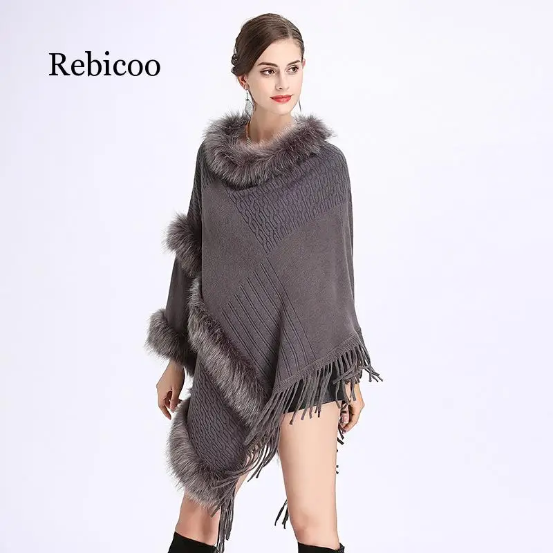 Europe and the United States large size imitation fox fur long cloak shawl female cloak jacket women's tassel pullover sweater t
Europe and the United States large size imitation fox fur long cloak shawl female cloak jacket women's tassel pullover sweater t