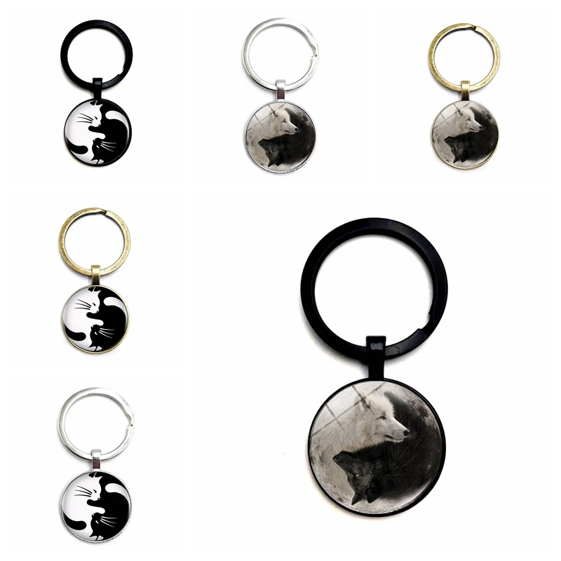 2020 New 3 Color Keychain Glass Cabochon Yin Yang Wolf Cat Pendant Car Key Ring Gift Jewelry Wholesale
2020 New 3 Color Keychain Glass Cabochon Yin Yang Wolf Cat Pendant Car Key Ring Gift Jewelry Wholesale