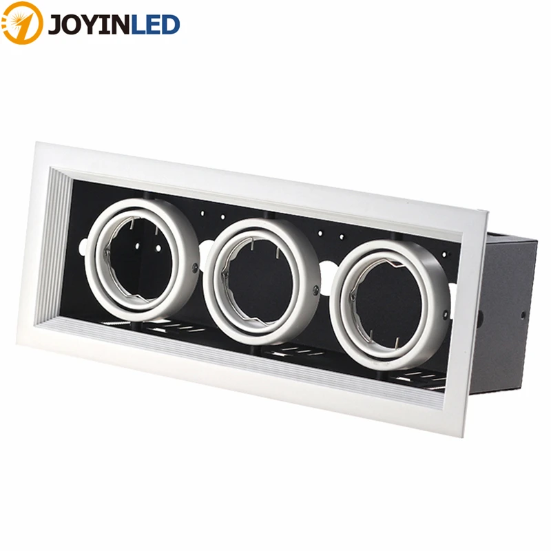 Grille Light Double Three LED Downlight Frame Fixtures MR16 Fitting 12-260V Recessed GU10 Bulb Replaceable Downlights
Grille Light Double Three LED Downlight Frame Fixtures MR16 Fitting 12-260V Recessed GU10 Bulb Replaceable Downlights