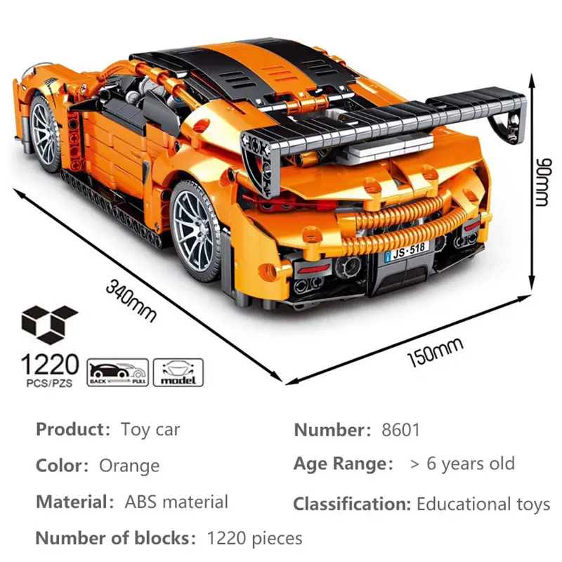 Mechanical Pull Back Sports Racing Car 3D Model Building Blocks Kit Creator City Technic Supercar Diamond Toys Children for Boys
Mechanical Pull Back Sports Racing Car 3D Model Building Blocks Kit Creator City Technic Supercar Diamond Toys Children for Boys
