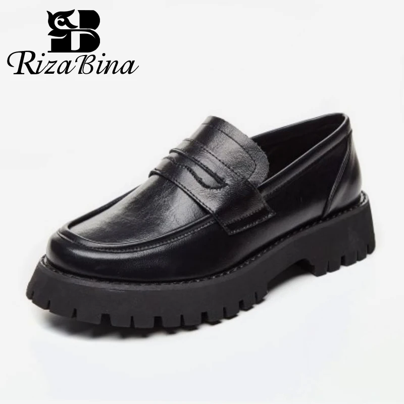 RIZABINA/женские туфли-лодочки из натуральной кожи; Туфли без застежки с круглым носком на толстой подошве; Классические женские весенние туфли... 
RIZABINA/женские туфли-лодочки из натуральной кожи; Туфли без застежки с круглым носком на толстой подошве; Классические женские весенние туфли...