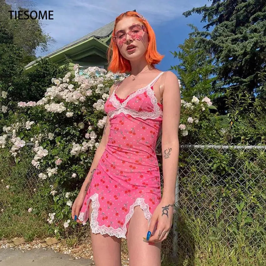 TIESOME Summer Cute Girls Pink Lace Up Bodycon Mini Dresses Womens Fashion Casual Party Wild Printing Basic Short Dress Mujer
TIESOME Summer Cute Girls Pink Lace Up Bodycon Mini Dresses Womens Fashion Casual Party Wild Printing Basic Short Dress Mujer