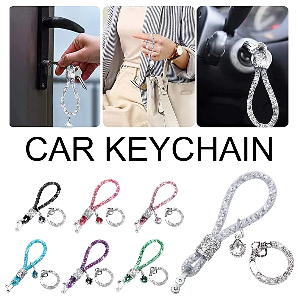 Car Keychain Bling Car Accessories Shiny Rhinestones Crystal with D-Ring Alloy Key Chain Rope Jewelry for Women Girl Gift
Car Keychain Bling Car Accessories Shiny Rhinestones Crystal with D-Ring Alloy Key Chain Rope Jewelry for Women Girl Gift